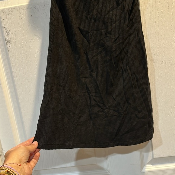 Reformation Jeans Amari Black Rib Knit Square Neck Mini Dress XS - Picture 6 of 8